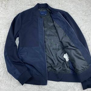 1円〜【希少180/XL】ZARA ザラ ブルゾン ナイロン 切り替え ジャケット シングル フルジップ 春夏