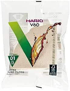 HARIO (ハリオ) V60 用 ペーパーフィルター 01M 1~2杯用 100枚入り みさらし VCF-01-100M