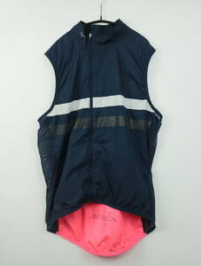 B24/Rapha/BREVET GILET/ラファ/ブルベジレ/サイクリングベスト/パッカブル/耐久撥水DWR加工/ネイビー系/メンズ/Lサイズ