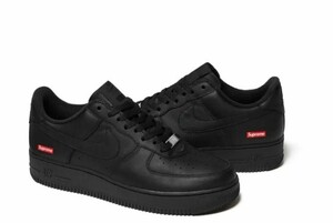 Supreme シュプリーム Nike Air Force1 Low ナイキ エアフォース1 US9.5 27.5cm 黒 Black 新品 正規品 Dunk Box Logo ロゴ ブラック