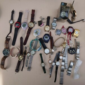 【ジャンク品】腕時計 セット まとめて 部品取り パーツ取り ベルト フェイス CASIO Baby-G TIMEX renoma 他 時計 懐中時計