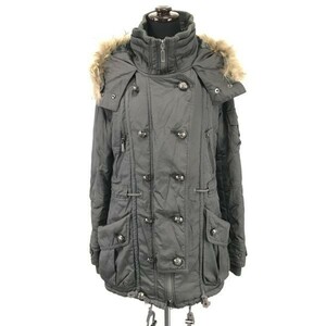 セシルマクビー/CECILMcBEE★中綿入り/モッズコート【F/レディースM程度/グレー系/gray系】着脱ファー/Coats/Jackets/Jumpers◆pBH309