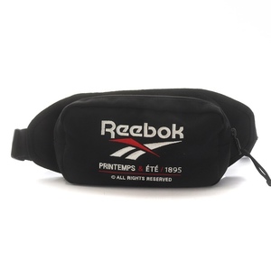 リーボック Reebok Vector ウエストバッグ ボディバッグ ショルダーバッグ ロゴ刺繍 ブラック 18324995216 /WM レディース