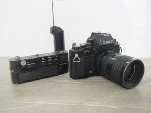 ☆【1K0409-16】 Canon キャノン 35mmフォーカルプレーン シャッター式一眼レフカメラ F-1 Canon AE MOTORつき レンズ 35-70mm 1:4 現状品