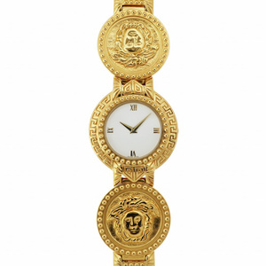 【名東】VERSACE ジャンニ ヴェルサーチ メデューサ コイン ウォッチ レディース クォーツ 7008002 白文字盤 腕時計 女 国内正規品
