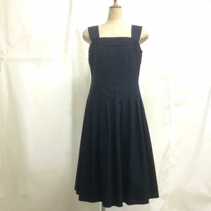 中古 フォクシー FOXEY ブティック ワンピース 39951 Dress ノースリーブ ネイビー 42 レディース146327