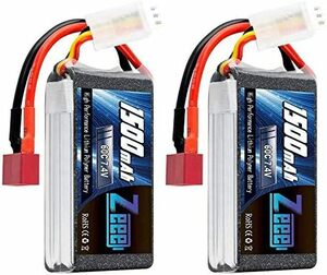 7.4V 60C 1500mAh 2S リポバッテリー Tプラグ付き ラジコン製品バッテリー RCカー用 RCトラック用 RCヘリコプター用 FPV用