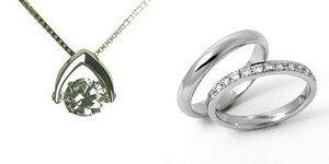ダイヤモンド ネックレス 婚約 結婚指輪 3セット 安い プラチナ 0.3カラット 鑑定書付 0.321ct Dカラー IFクラス 3EXカット H&C CGL