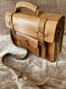 HERZヘルツ学生鞄風2wayビジネスバッグ(BC-16)書類鞄　カバン　かばん　レザー 本革 ショルダーバッグ 牛革 バック