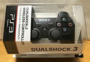 SONY ソニー PS3 ワイヤレスコントローラDUALSHOCK3 デュアルショック3 CECHZC2J ブラック （未使用）