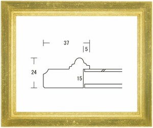 水彩用額縁 木製フレーム レインボー水彩 サイズF10号