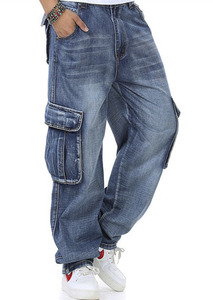 H226★大きいサイズジーンズ メンズ バギーパンツ デニムパンツ デニムカーゴパンツ ヴィンテージ アメカジ