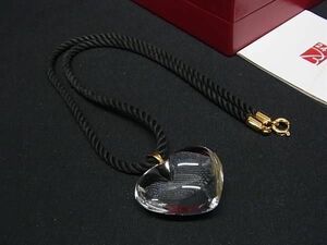 1円 ■美品■ Baccarat バカラ グラムール クリスタルガラス×K18 750 18金 ネックレス ペンダント アクセサリー クリア AW4888