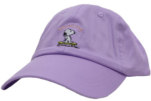 SNOOPY スヌーピー KIDS キッズサイズ キャップ ローキャップ low cap スケボー スケートボード★パープル★新品