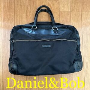 Daniel&Bob ダニエル&ボブ ブリーフケース レザー ナイロン ブラック ジャンク イタリア製