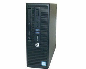 Windows10 Pro 64bit HP ProDesk 400 G3 SFF (N4P96AV) Core i3-6100 3.7GHz メモリ 8GB HDD 500GB(SATA) DVD-ROM