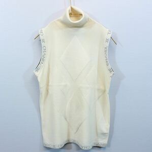 CHANEL 07A COCO MARC LOGO MANIA HIGN NECK KNIT VEST MADE IN ITALY/シャネルココマークロゴマニアハイネックニット