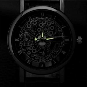 新品　激渋　腕時計　スケルトン　黒　105