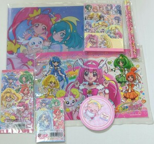 歴代プリキュアオールスターズ☆クリアファイル&ポチ袋&コースター&鉛筆&メモ帳&シールスペシャルセットまとめて☆スマイルプリキュア