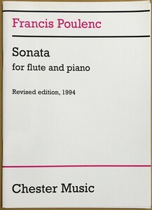 プーランク フルート・ソナタ /1994 (フルート＋ピアノ) 輸入楽譜 Poulenc Sonata for flute and piano 洋書