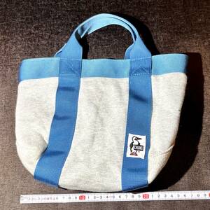 チャムス CHUMS ミニトートバッグ グレー＆ブルー MINI TOTE BAG