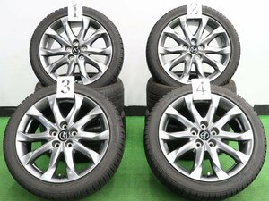 4本 マツダ アクセラ スポーツ BM 純正 18インチ 7J +50 5H 114.3 スタッドレス TOYO ガリット G5 215/45R18 MAZDA3 ファストバック セダン