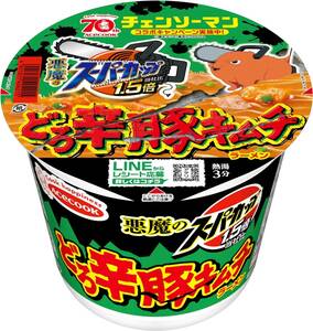 悪魔のスーパーカップ1.5倍 どろ辛豚キムチラーメン 104g ×12個