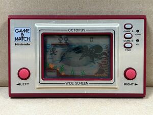 【た-5-13】60 Nintendo 任天堂 ゲームウォッチ GAME&WATCH 1981年 OCTOPUS OC-22 動作するがジャンク扱い