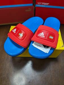 新品 未使用品 adidas LEGO ADILETTE キッズ サンダル スライド 20cm アディダス レゴ アディレッタ イエロー