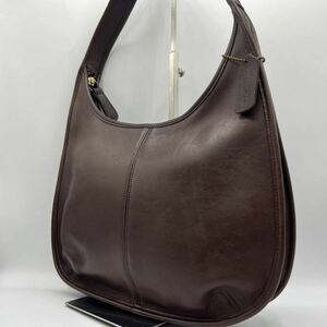 ◎美品◎COACH オールドコーチ エルゴ ワンハンドバッグ ショルダーバッグ 9033 ダークブラウン 入手困難 クラブタンレザー 米国 チャーム