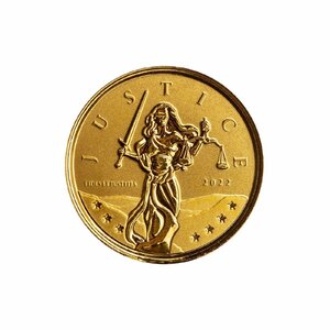 [保証書・カプセル付き] 2022年 (新品) ジブラルタル「正義の女神」純金 1/10オンス 金貨