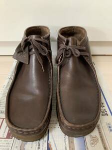 【Clarks クラークス】ワラビー レザーシューズ（UK：9G）ダークブラウン／ブーツ　CLARKS ORIGINALS クラークス オリジナルズ