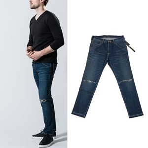 新品3.6万 21SS限定モデル wjk Ripped Wash Slim Jeans　デニム パンツ ジーンズ　　　　　　　AKM ジュンハシモト 1piu1uguale3