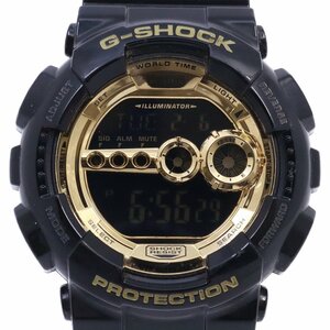 カシオ G-SHOCK ブラック×ゴールドシリーズ ビッグケース クォーツ メンズ 腕時計 GD-100GB-1JF【いおき質店】