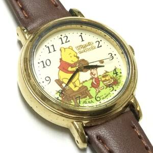 【レトロ・ビンテージ、電池＆ベルト交換済】セイコー アルバ SEIKO ALBA ディズニー くまのプーさん 腕時計