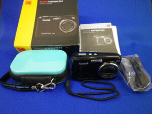 匿名配送 Kodak FZ43 PIXPRO コンパクトデジタルカメラ コダック 単3アルカリ乾電池 ブラック 美品 Kenkoケース付き