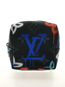 LOUIS VUITTON◆23AW/スクエアードポーチ/レザー/ブラック/メンズ/M00969/ルイヴィトン