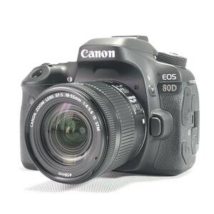 1スタ Canon EOS 80D + EF-S18-55mm F4-5.6 IS STM キヤノン デジタル 一眼レフ カメラ 動作OK 1円 ② 24D ヱOA4