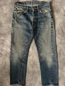 60s LEVIS 501 BIGE（ビッグE）神サイズ（W80cm）完璧リペア済み色落ち抜群ヴィンテージ ビンテージオリジナル赤耳66前期後期Wネームxx