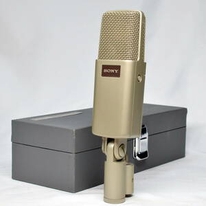 【A】Sony C-48 1980年代 Neumann U87のライバル ノイマン準拠湿気耐久テストクリア ケース付属 コンデンサーマイク