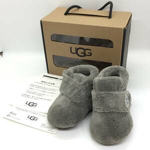 ♪UGG アグ 3274 BIXBEE ビクスビー ベビーシューズ キッズ サイズ：11 2/3 チャコールグレー 靴 スニーカー モコモコ 中古品♪K22803