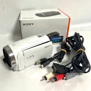 SONY ソニー Handycam ハンディカム HDR-CX680 デジタルビデオカメラ ホワイト 本体 外箱 現状品 ジャンク y-051502