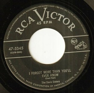 The Davis Sisters - Rock-A-Bye Boogie / I Forgot More Than You