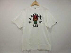 A BATHING APE / ア・ベイシング・エイプ 2008 獅子舞 MILO マイロプリントTシャツ BAPE サイズ : L ホワイト