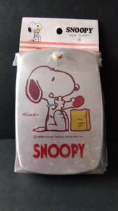 古いアルミ弁当箱「スヌーピー SNOOPY ピーナッツ」 サイズ大 未使用 昭和レトロ スヌーピーがおやつをつまみ食いｗ