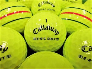 ★良質美品★キャロウェイ ERC ソフト Callaway『ERC SOFT』2021年モデル トリプルトラック イエロー 20個 ロストボール★