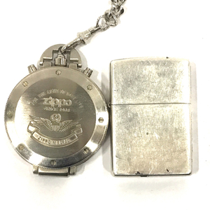 1円 ジッポー オイルライター 喫煙具 Limited No.0542 / 懐中時計 クロノ 黒文字盤 クォーツ 計2点 ZIPPO