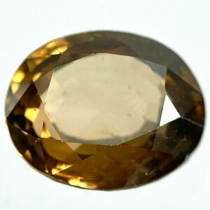 3.4ctUP!!●天然ジルコン3.484ct●a 約9.0×7.5mm ルース 裸石 emerald宝石 ジュエリーDE0