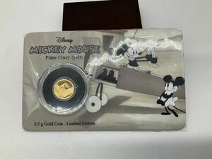 MICKEY MOUSE ミッキーマウス Niueニウエ 金貨　純金 0.5g 9999 K24 限定5000枚 2016年 Plane Crazy 1928