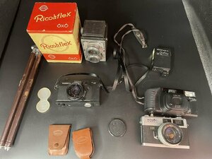 〓 希少品【RICOH FLEX リコー 二眼レフ フィルムカメラ 他 ミノルタ ヤシカ等 ヴィンテージカメラセット】HO9065 9101